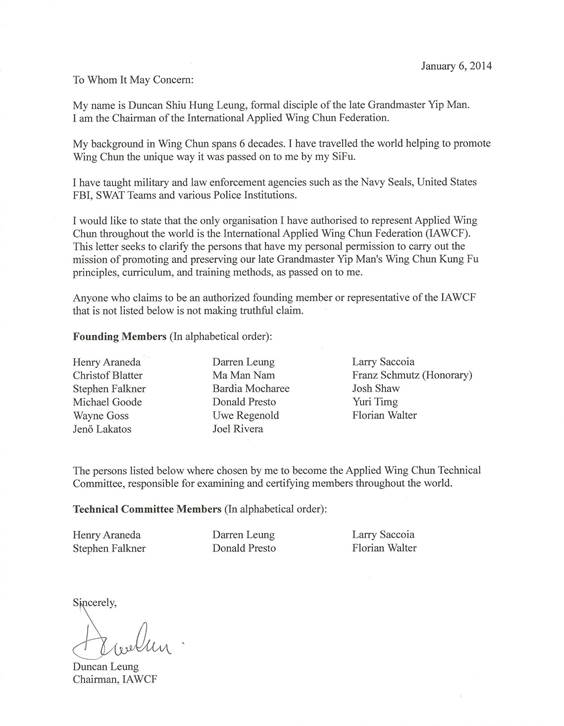 Statement duncan leung